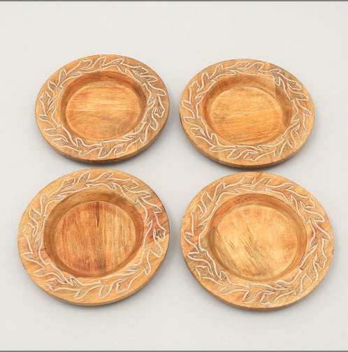 Eco-Friendly Round Wooden Soap Dish - Sustainable Bathroom Accessory