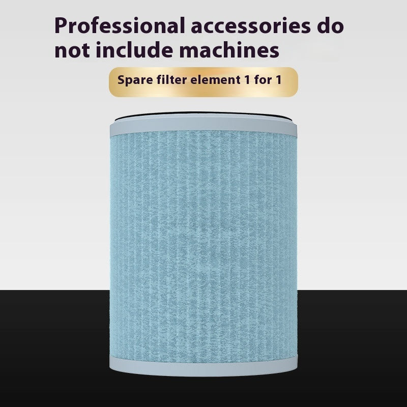 Cylindrical White Air Purifier with Negative Ion Technology for Home Use