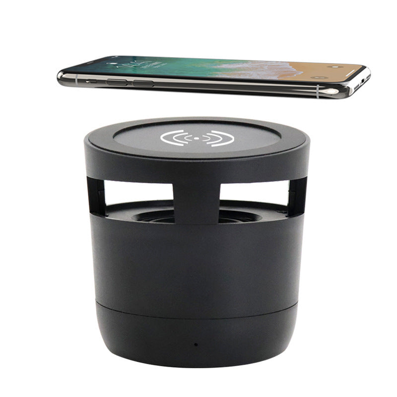 Eco-Friendly Bluetooth Speaker with Wireless Charging - Light Wood Grain