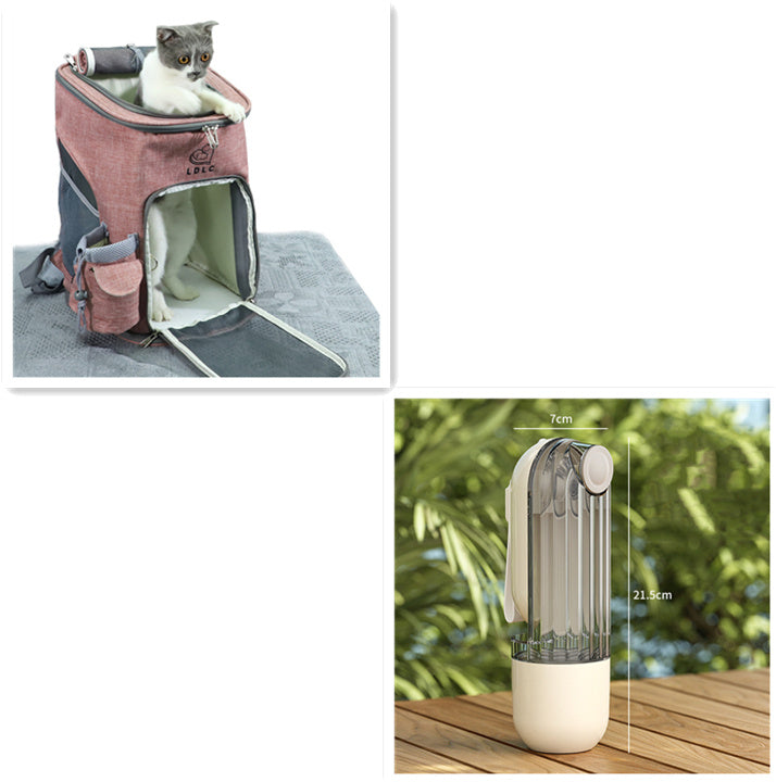 Portable 2-in-1 Pet Water and Food Container - Eco-Friendly Travel Solution