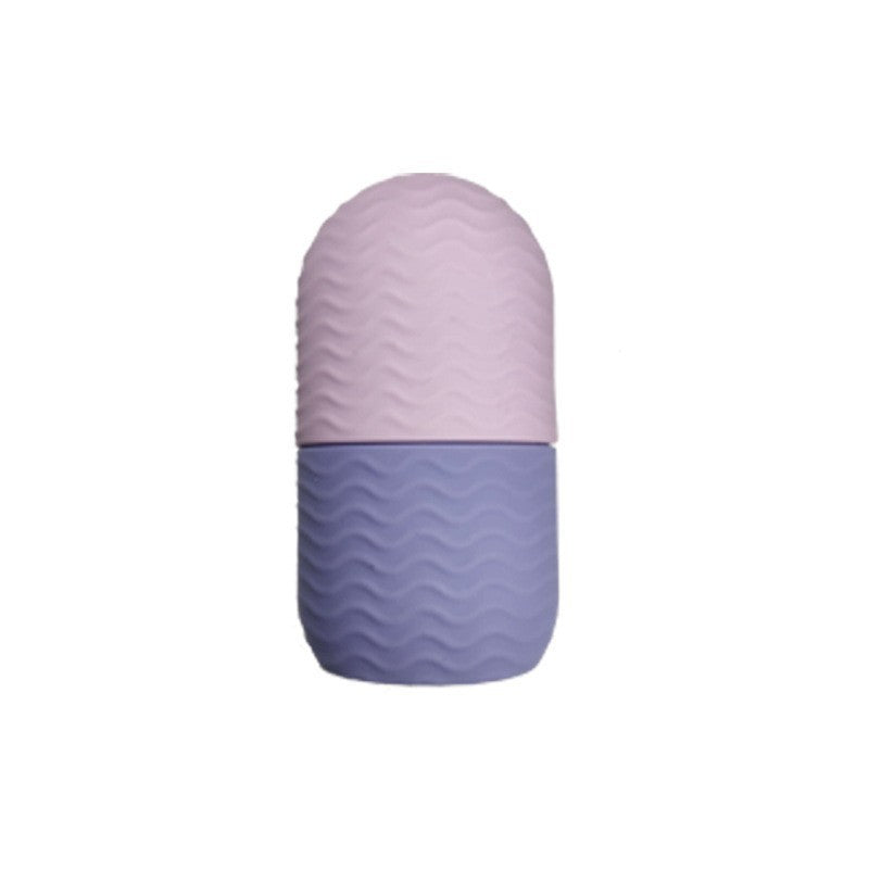 Pink Silicone Facial Ice Roller for Puffiness Reduction