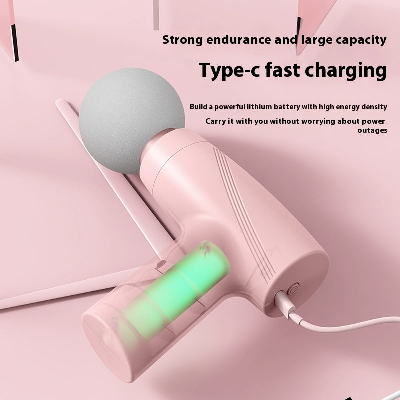 Pink Compact Massage Gun for Muscle Relaxation and Wellness