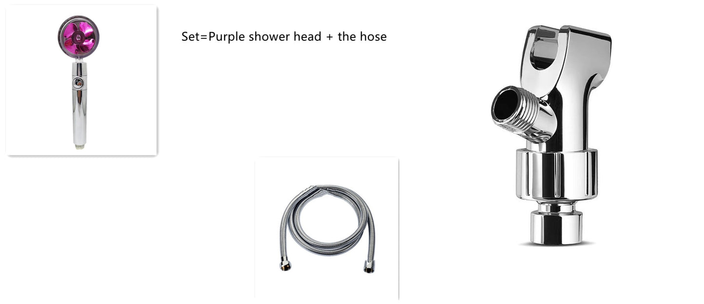 Water-Saving Handheld Shower Head with 360° Rotation and Adjustable Angles