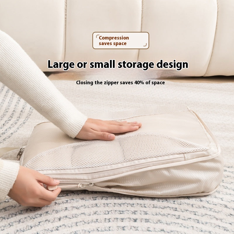 Beige Rectangular Storage Bags - Space-Saving, Durable, Eco-Friendly