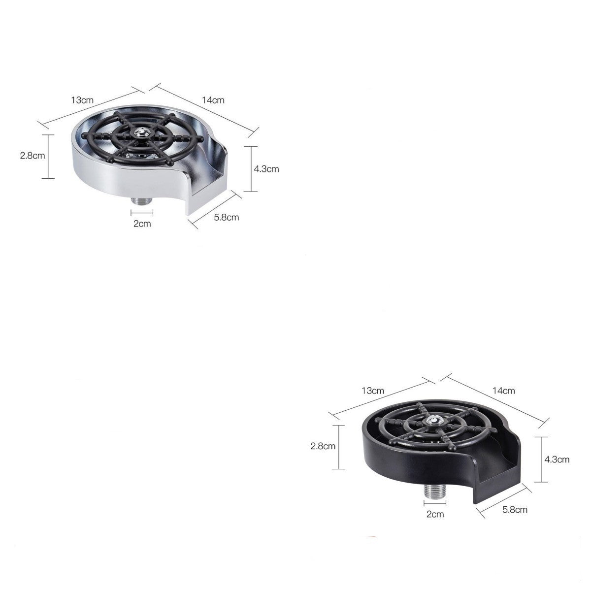 Quick Cup Wash ABS Bar Washer - Water-Saving Circular Spray