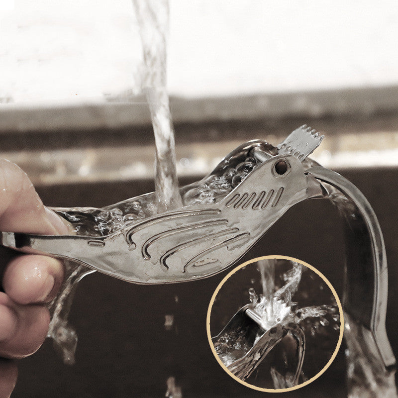 Bird-Shaped Stainless Steel Lemon Press - Eco-Friendly Manual Citrus Juicer