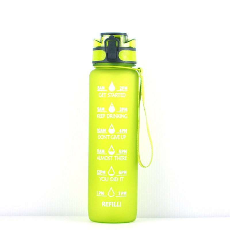 Hydration Time-Marker Water Bottle - Eco-Friendly, BPA-Free, 1L Capacity