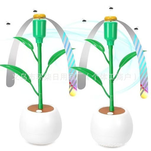 Automatic Plant Watering Device - Water-Saving Green & White Plant-Like Design
