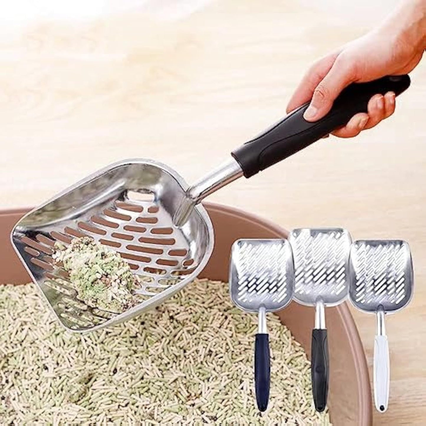 Durable Metal Litter Scoop with Recyclable Design