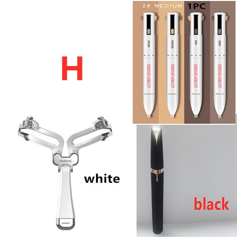 Eco-Friendly Eyebrow Trimmer Set - Manual & Electric Options for Sustainable Grooming