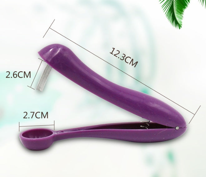 Purple Ergonomic Cherry Pitter - Eco-Friendly Kitchen Tool