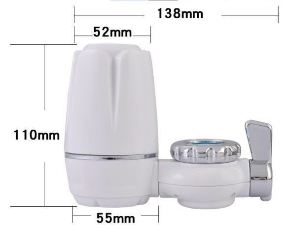 Eco-Friendly Faucet Water Filter with Chrome Accents
