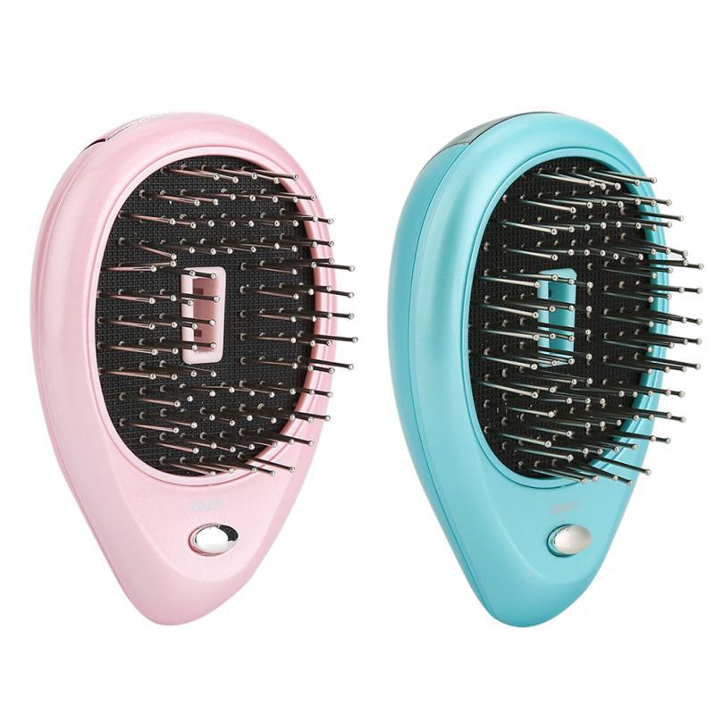 Teal Teardrop Hairbrush with Metal Bristles for Eco-Friendly Hair Care