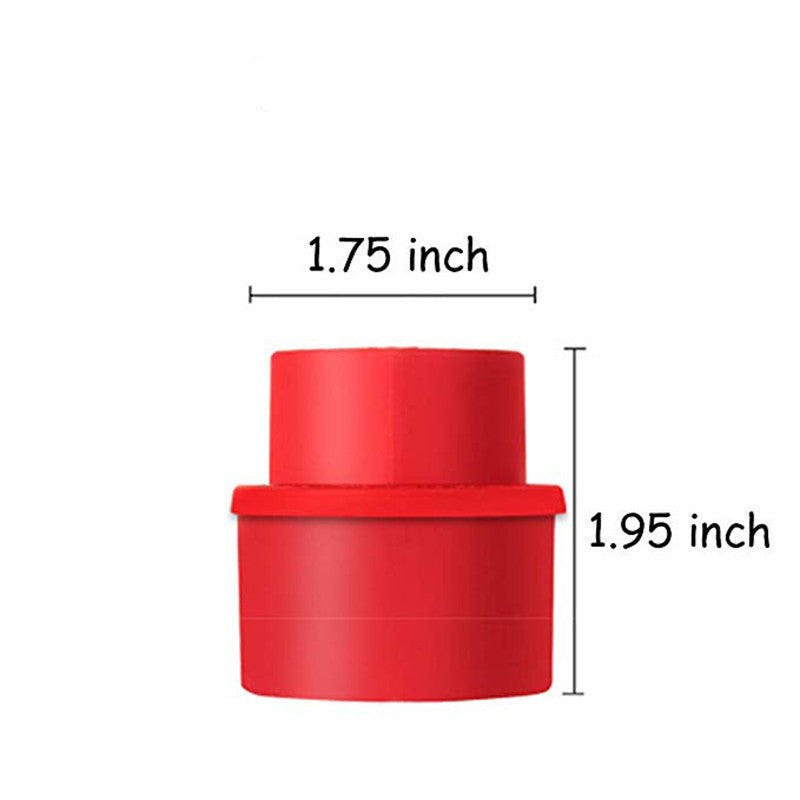 Eco-Friendly Reusable Bottle Cap and Sealer - Red Plastic Screw-On Design