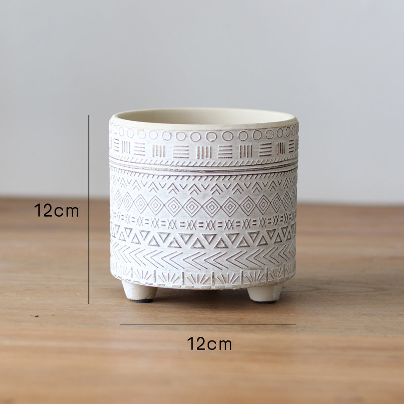 Eco-Friendly Ceramic Planters with Geometric Designs for Indoor Plants