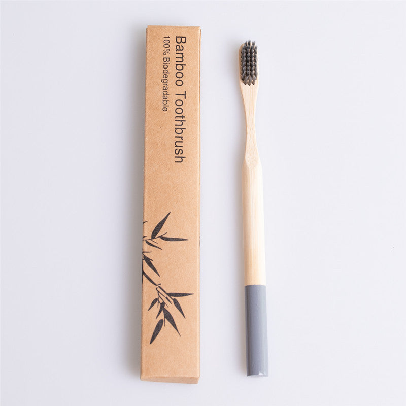 Eco-Friendly Bamboo Toothbrush with Biodegradable Handle
