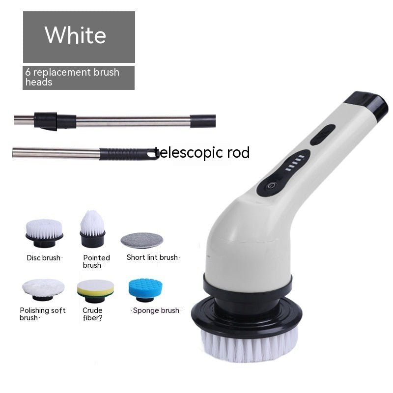 Eco-Friendly Electric Cleaning Brush with Extendable Handle