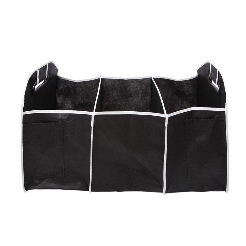 Eco-Friendly Black Storage Organizer with Three Compartments