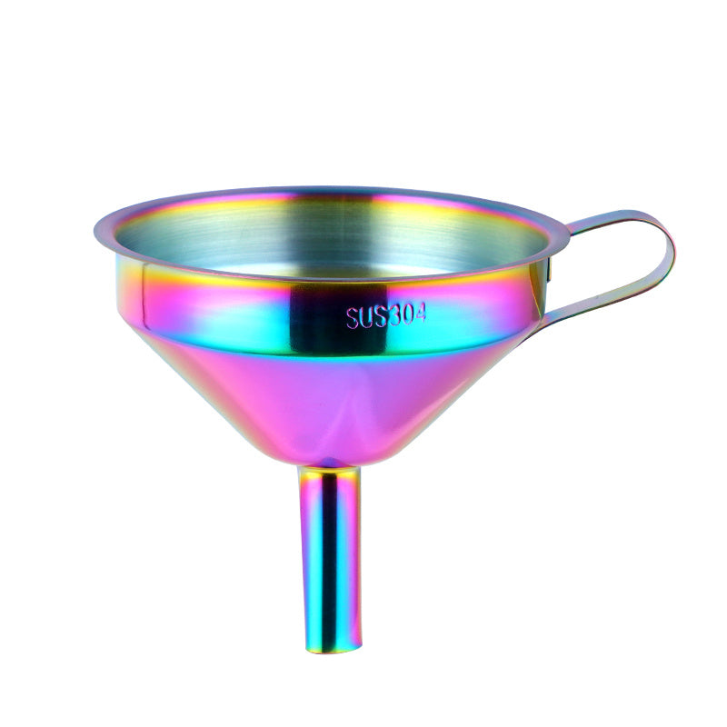 Iridescent Stainless Steel Kitchen Funnel - Eco-Friendly & Durable