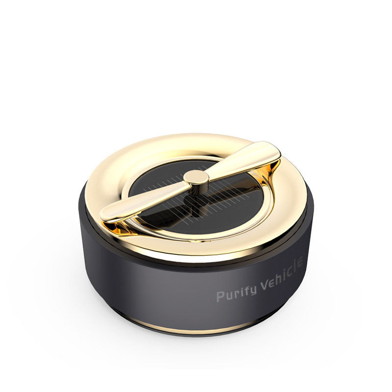 Solar-Powered Portable Air Purifier - Eco-Friendly, Energy-Efficient, Black & Silver