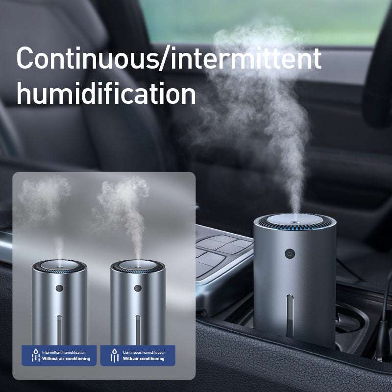 Portable Cylindrical Humidifier with Water-Saving Design