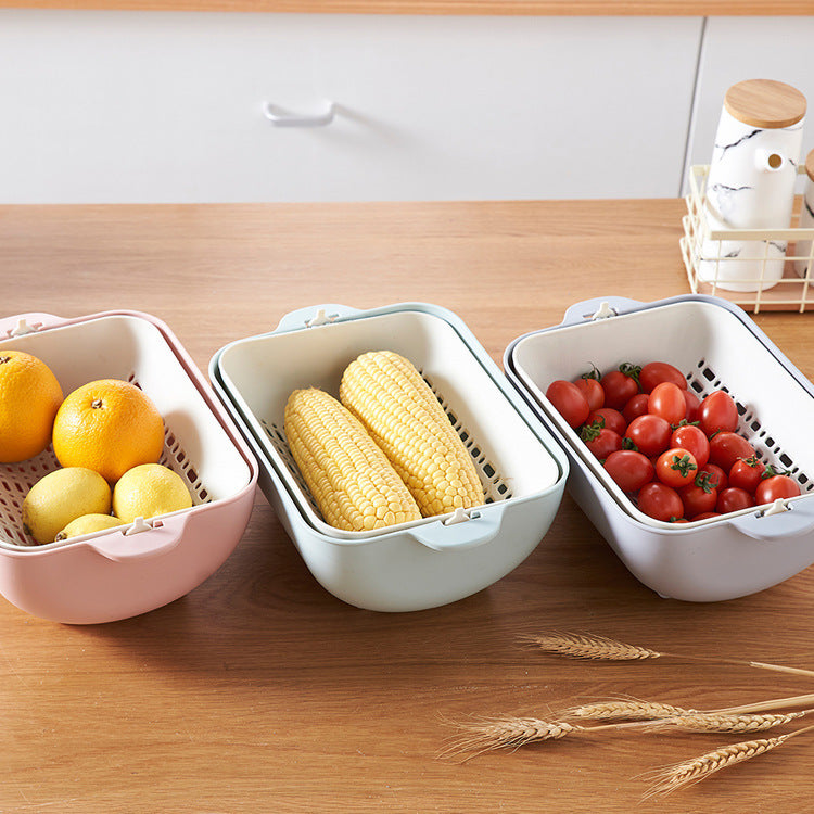 Space-Saving Collapsible Silicone Colander for Kitchen Sinks