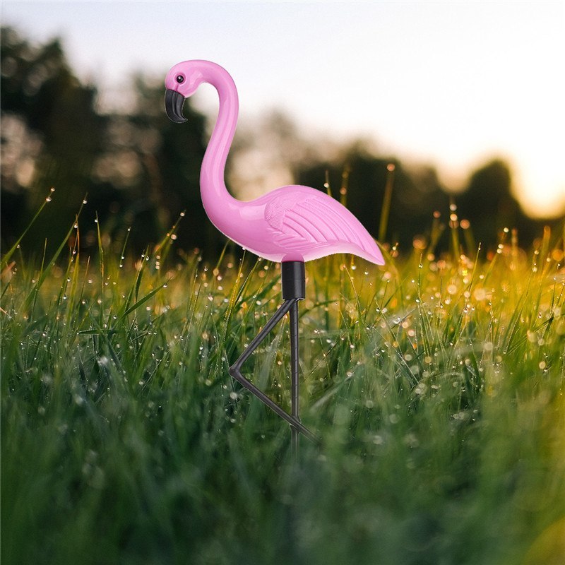 Solar-Powered Pink Flamingo Garden Lights - Eco-Friendly Outdoor Décor