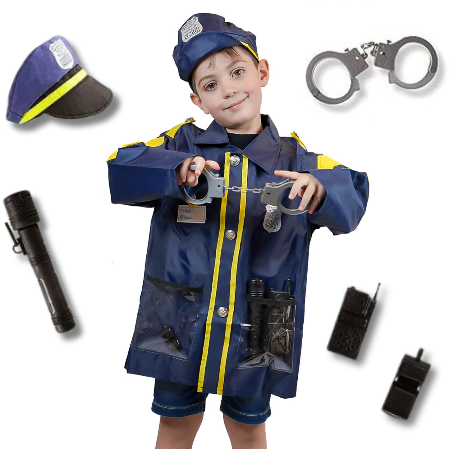 Fitto Policeman Role Play Costume Set