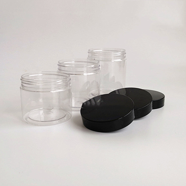 Eco-Friendly Clear Storage Jars with Black Lids - Sustainable Kitchen Organization