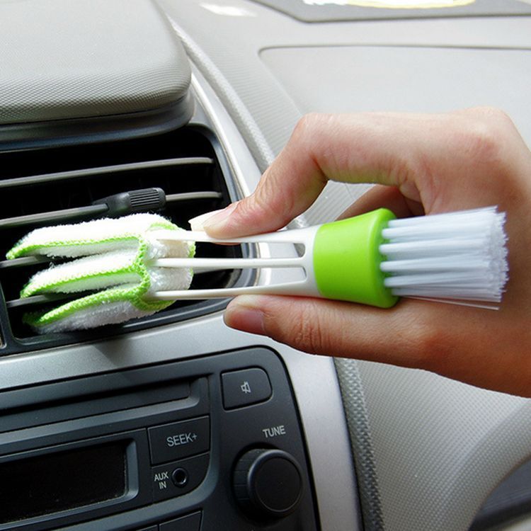 Dual-Ended Eco-Friendly Cleaning Brush and Microfiber Duster