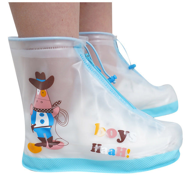 Waterproof Reusable Shoe Covers with Cartoon Designs