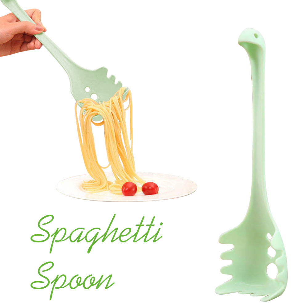 Green Multi-Functional Silicone Kitchen Utensil - Spoon and Tongs Combo