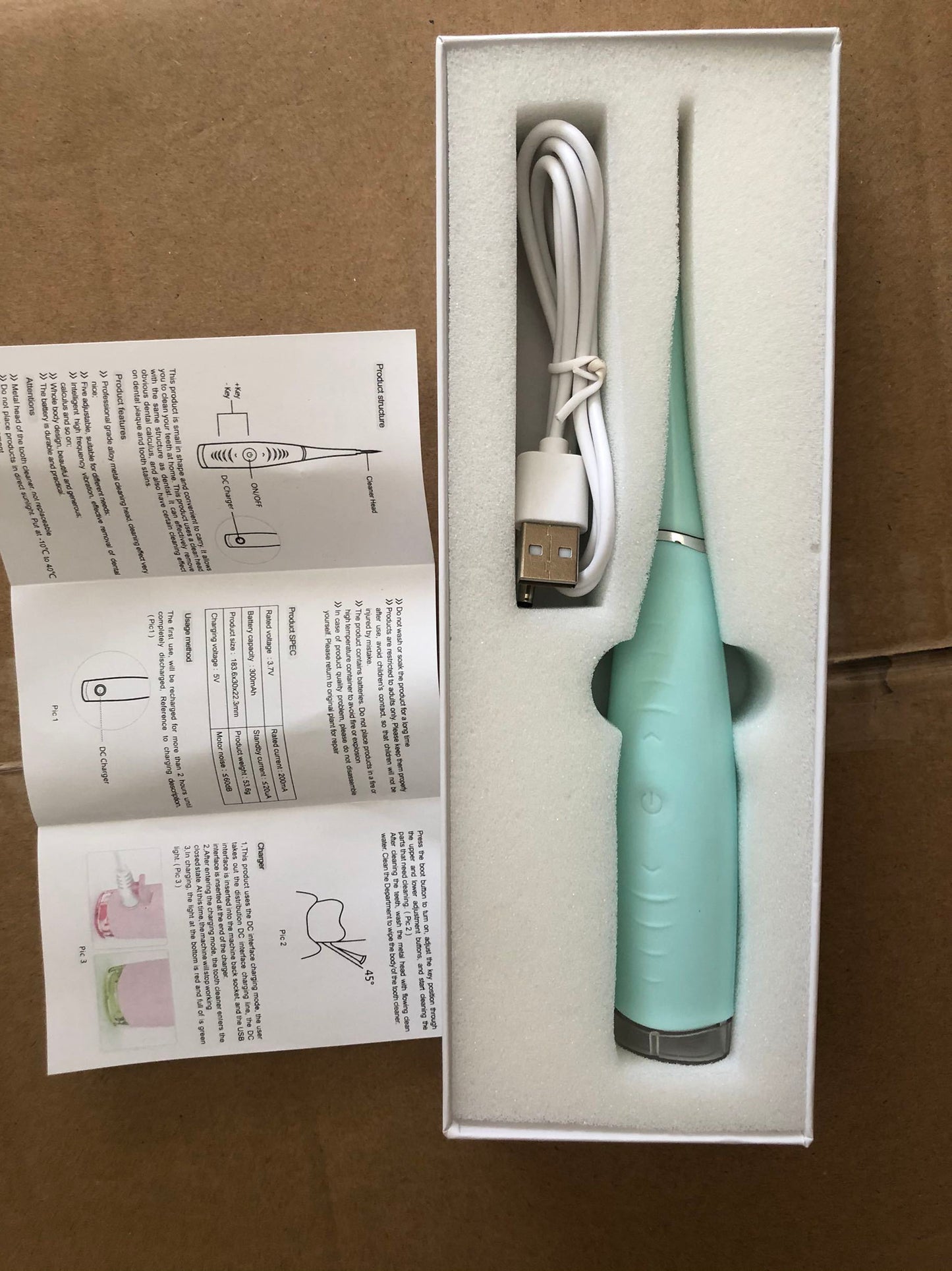 Mint Green & Lavender Electric Tooth Cleaner - Eco-Friendly Dental Device