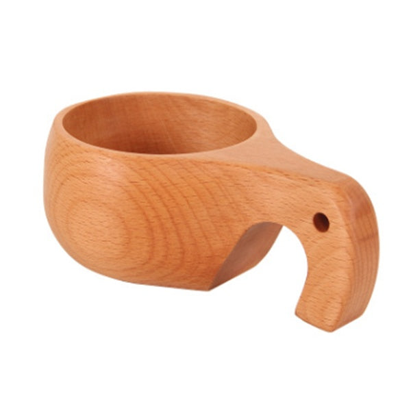Eco-Friendly Wooden Cup with Handle - Sustainable & Biodegradable