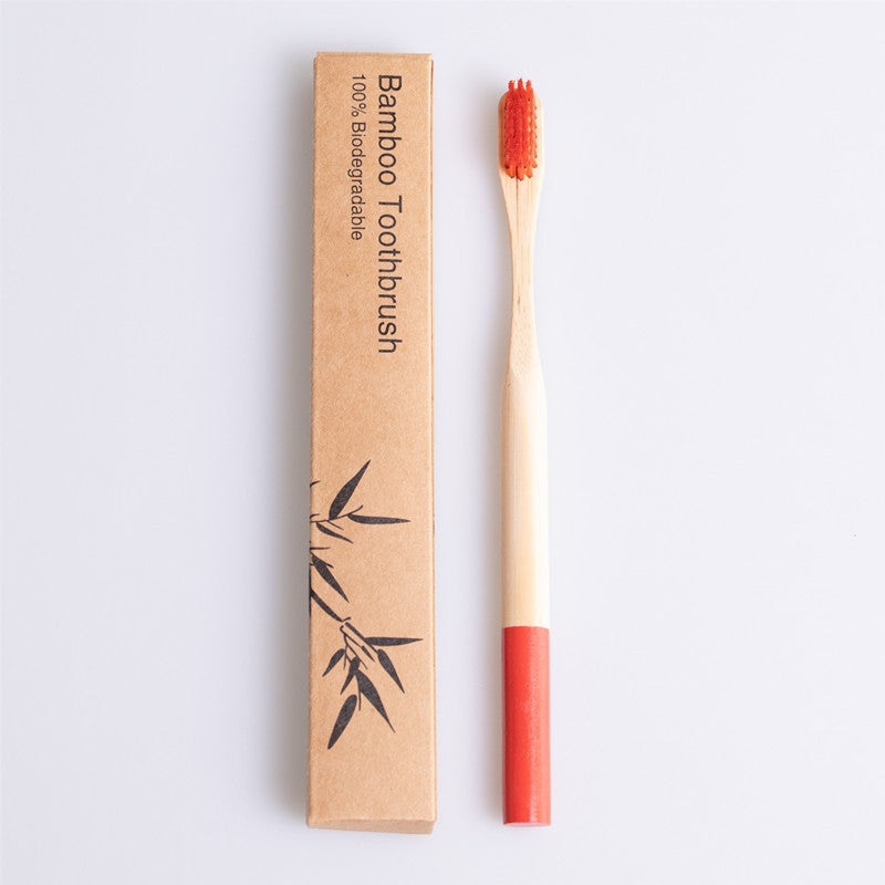 Eco-Friendly Bamboo Toothbrush with Biodegradable Handle