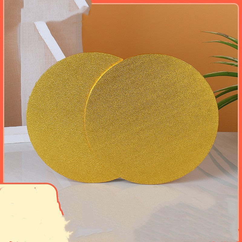 Gold Circular Eco-Friendly Coasters - Sustainable & Stylish