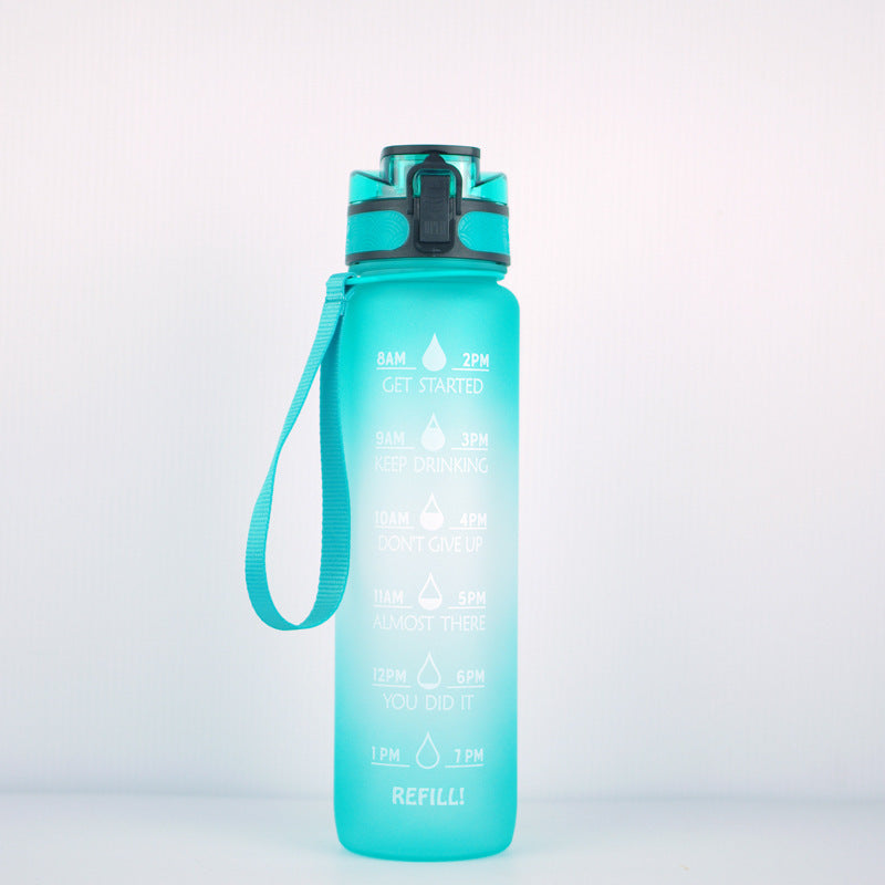 Hydration Time-Marker Water Bottle - Eco-Friendly, BPA-Free, 1L Capacity