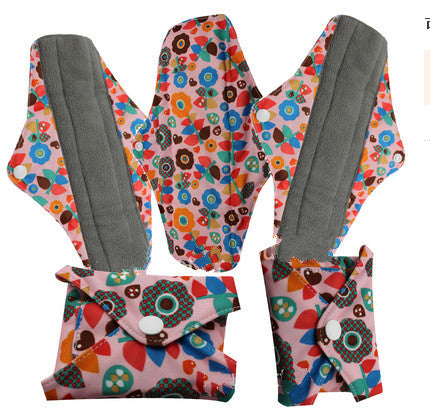 Eco-Friendly Reusable Menstrual Pads - Sustainable Comfort with Floral Patterns