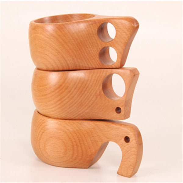 Eco-Friendly Wooden Cup with Handle - Sustainable & Biodegradable