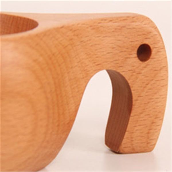 Eco-Friendly Wooden Cup with Handle - Sustainable & Biodegradable