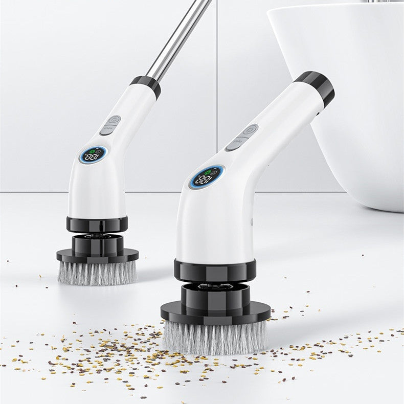 Eco-Friendly Electric Cleaning Brush with Ergonomic Handle