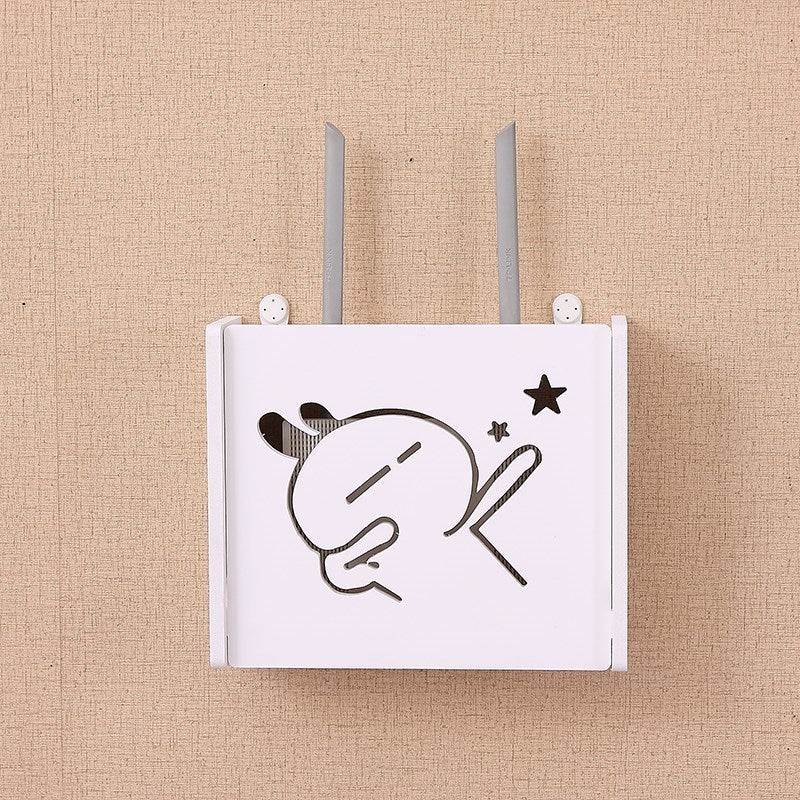 Eco-Friendly Bamboo Wi-Fi Router Storage Box with Ventilation