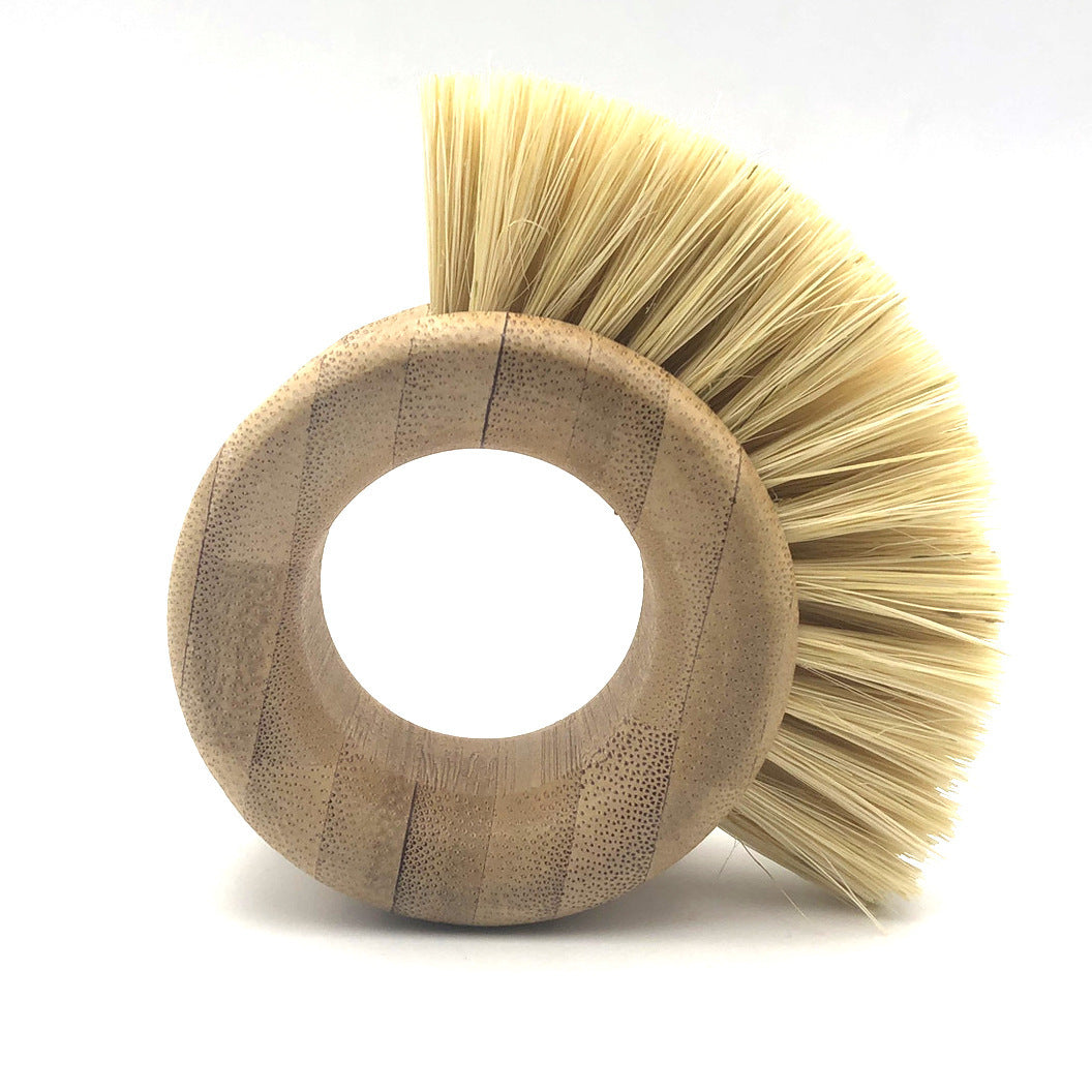 Eco-Friendly Bamboo Scrub Brush with Natural Fiber Bristles