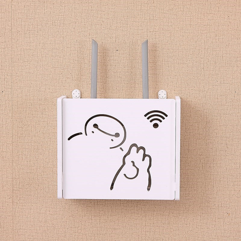 Eco-Friendly Bamboo Wi-Fi Router Storage Box with Ventilation