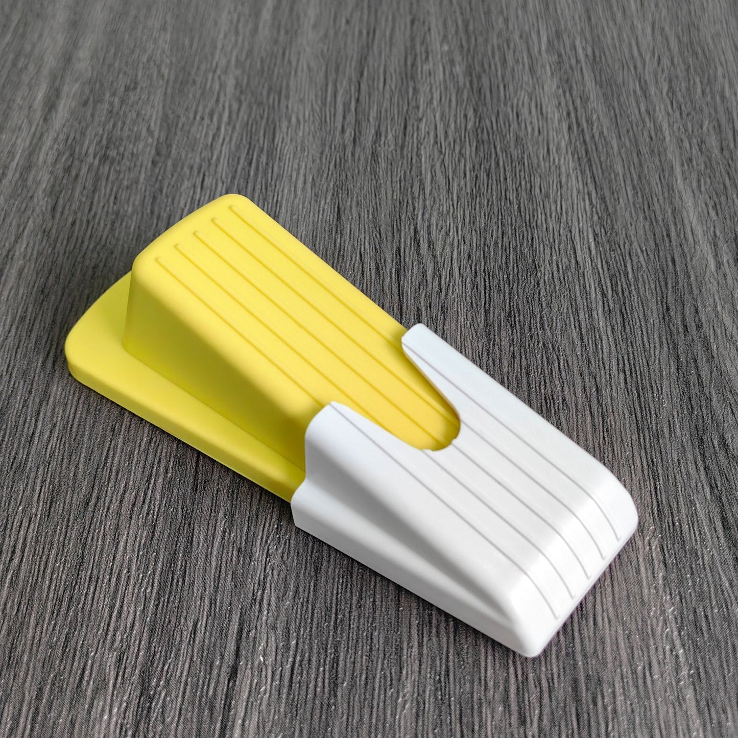 Eco-Friendly Teal & White Doorstop Wedge - Durable Silicone Design