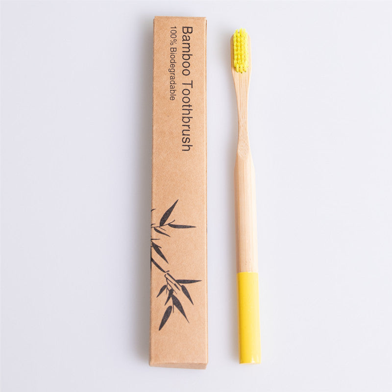 Eco-Friendly Bamboo Toothbrush with Biodegradable Handle