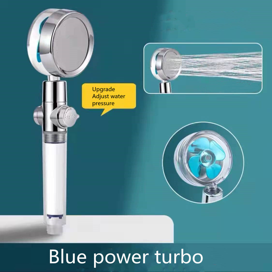 Water-Saving Handheld Shower Head with 360° Rotation and Adjustable Angles