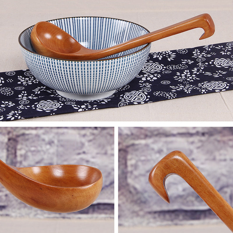 Eco-Friendly Wooden Ladle - Sustainable Kitchen Utensil
