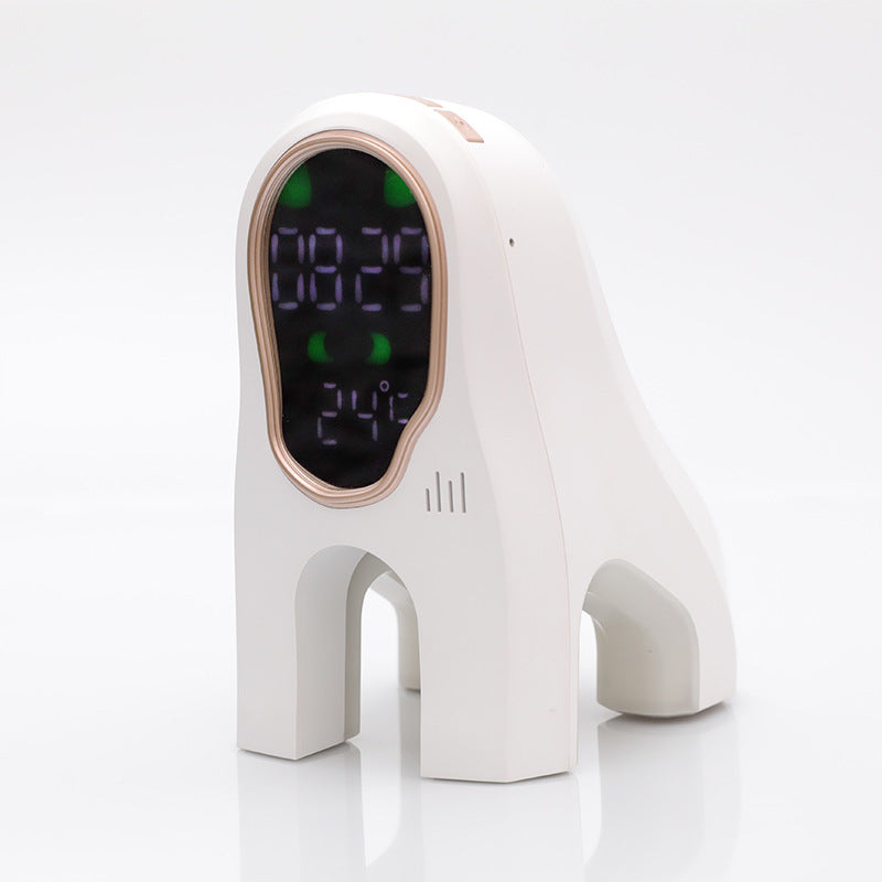 Energy-Efficient White Digital Alarm Clock with Eco-Friendly Design