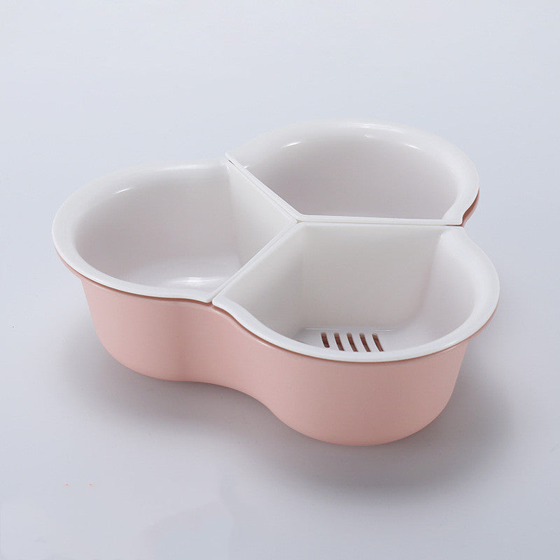 Eco-Friendly Clover Serving Tray with Multi-Compartment Design